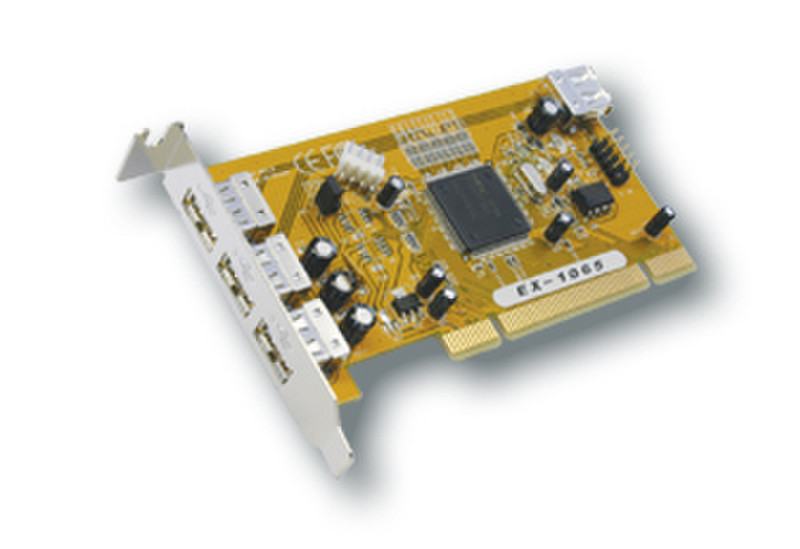 EXSYS LowProfile USB 2.0 PCI card 3+1 ports (NEC) интерфейсная карта/адаптер