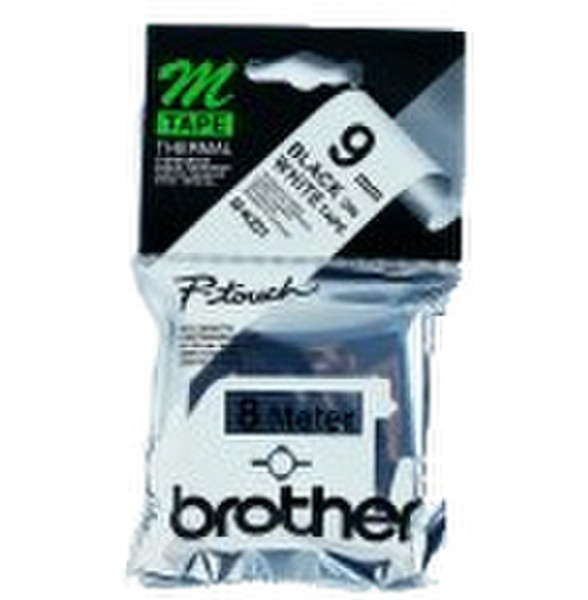 Brother M-K221B Black on white M label-making tape