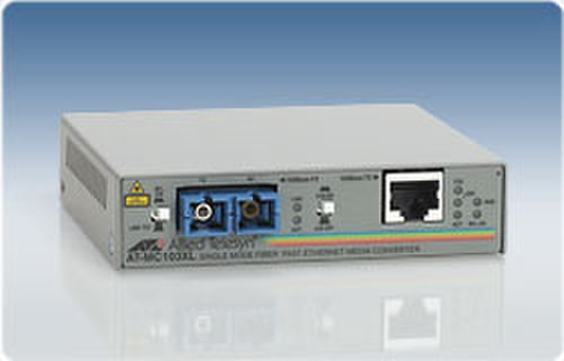 Allied Telesis 100TX to 100FX (SC) standalone media converter 100Мбит/с сетевой медиа конвертор