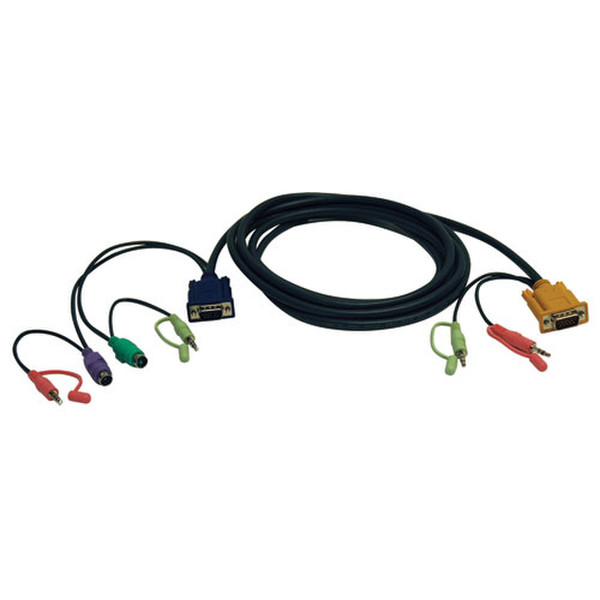 Tripp Lite VGA/PS2/Audio Combo Cable Kit for KVM Switch B006-VUA4-K-R, 10-ft. KVM cable