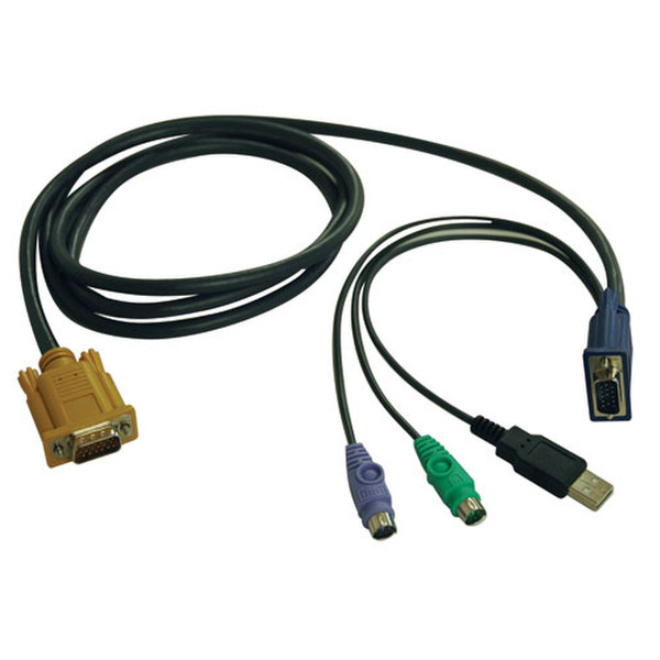 Tripp Lite USB/PS2 Combo Cable for NetDirector KVM Switches B020-U08/U16 and KVM B022-U16, 6-ft. KVM cable