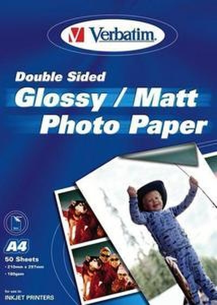 Verbatim Double Sided Glossy/Matt Photo Paper A4, 50pk фотобумага