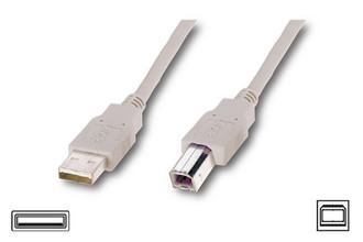 ASSMANN Electronic DIGITUS USB 2.0 Kabel 5m USB A USB B Grey USB cable
