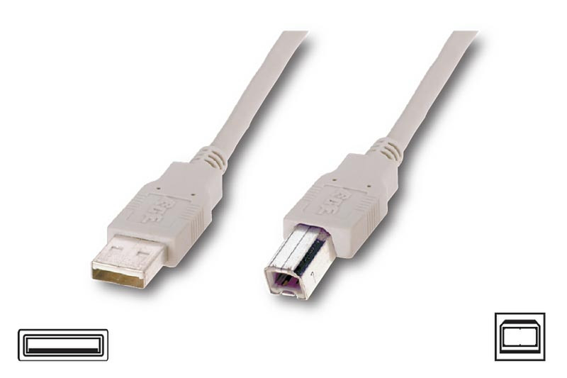 ASSMANN Electronic DIGITUS USB 2.0 Kabel 5м USB A USB B Серый кабель USB
