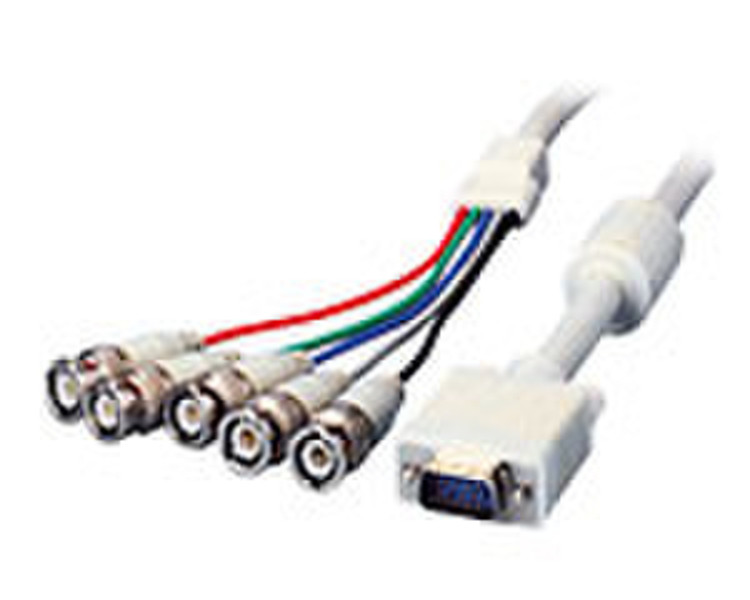 Equip VGA/RGB Cable, VGA --> 5 x BNC, M/M 1,8m 1.8м