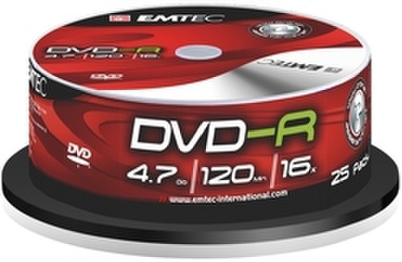 Emtec DVD-R 4,7GB 16X CB 25P-8 4.7GB DVD-R 25pc(s)