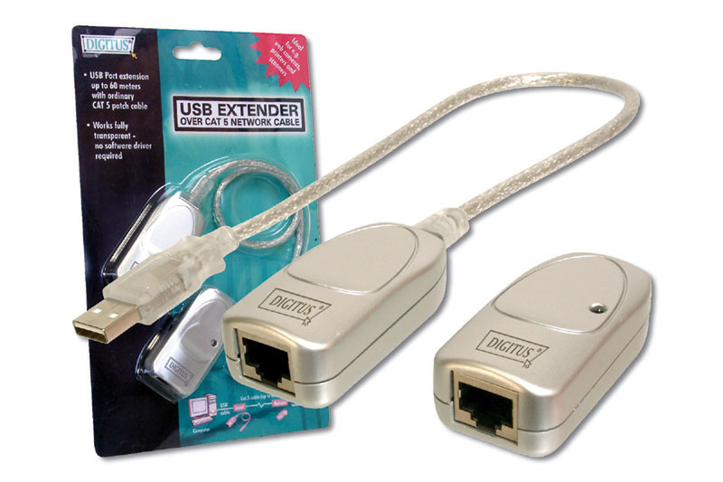 Digitus USB Line Extender Cеребряный кабельный разъем/переходник