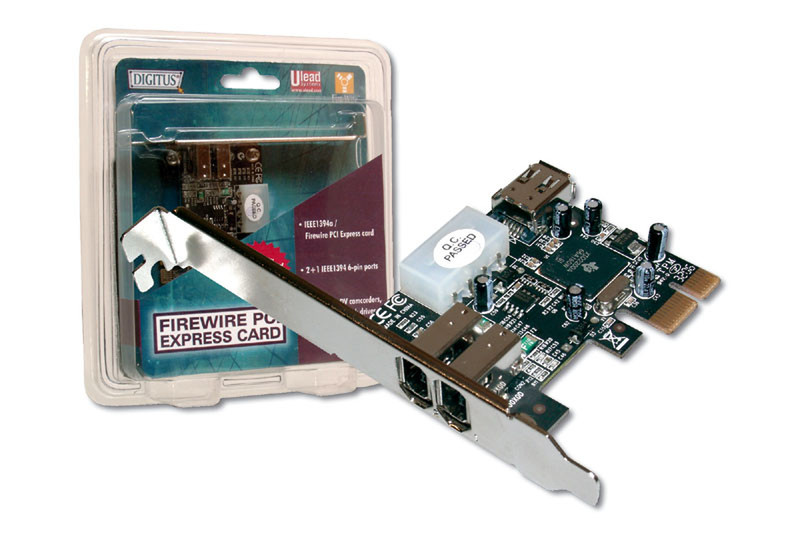 Digitus PCI Express - Firewire Card интерфейсная карта/адаптер