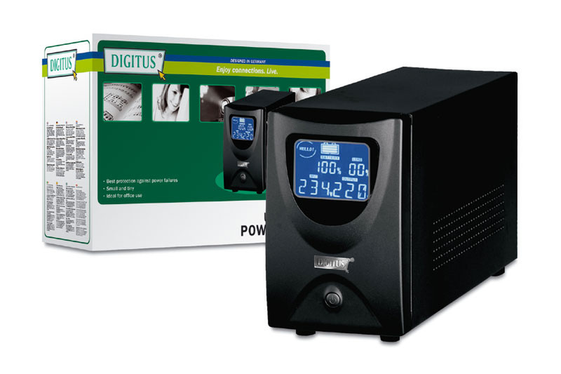 Digitus Eco Line UPS 1000VA LCD 1000VA Schwarz Unterbrechungsfreie Stromversorgung (UPS)