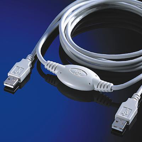 ROLINE USB 2.0 Link cable, 3.0m, 2x USB type A/M 3м Белый кабель USB
