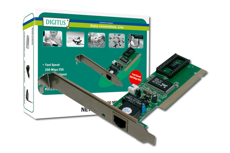 Digitus Fast Ethernet PCI Card 200Мбит/с сетевая карта