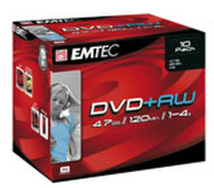 Emtec DVD+RW 4,7GB 4X JC 10P 4.7GB DVD+RW 10pc(s)