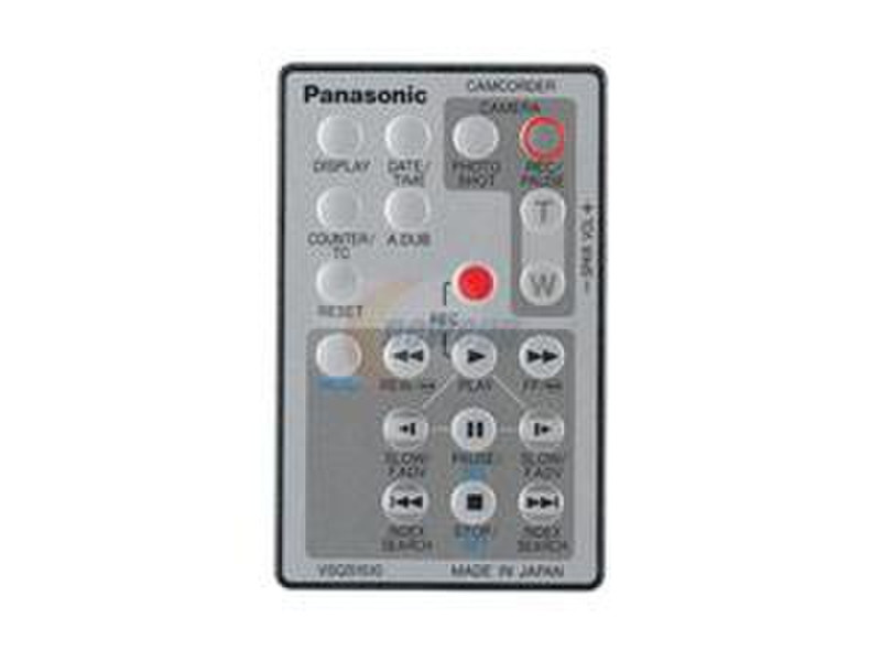 Panasonic VSQ-W0044 Инфракрасный беспроводной Нажимные кнопки Серый пульт дистанционного управления
