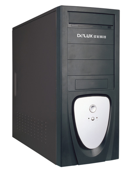Delux MG425, black Midi-Tower Black,Silver computer case