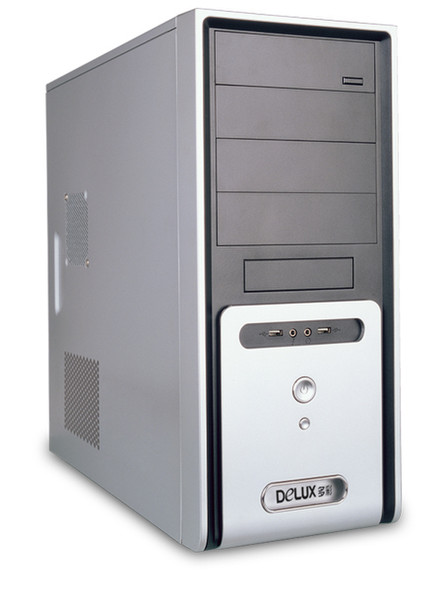 Delux MG420 Midi-Tower 400W Silber Computer-Gehäuse