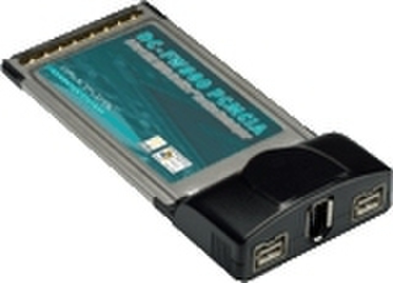 Dawicontrol PCMCIA 3-Port IEEE 1394b CardBus Hostadapter Schnittstellenkarte/Adapter