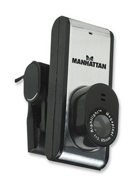 Manhattan 460453 1.3МП 2048 x 1536пикселей USB 2.0 Черный, Cеребряный вебкамера