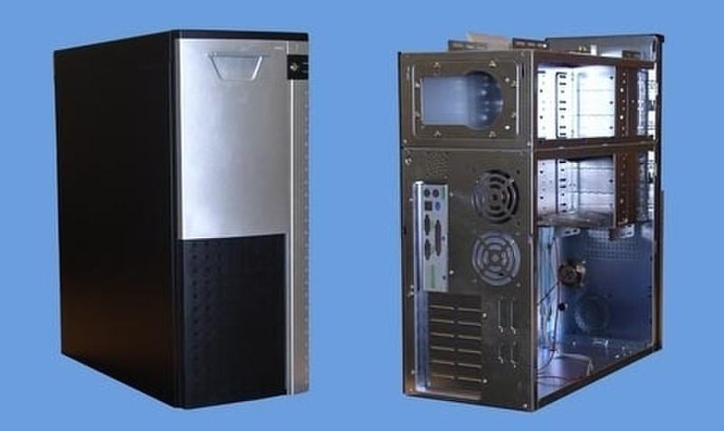 DTK Computer DTK-L3BS Full-Tower 400Вт Черный, Cеребряный системный блок