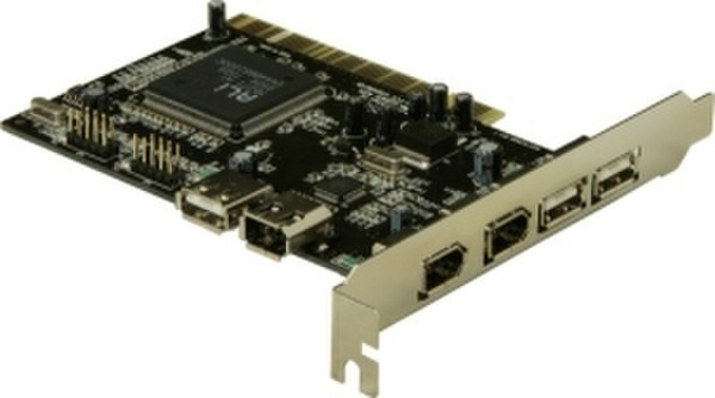 DeLOCK USB2.0 + FireWire PCI Card, 4+2 Port интерфейсная карта/адаптер