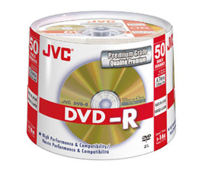 JVC VD-R47HGS50 4.7ГБ DVD-R 50шт чистый DVD