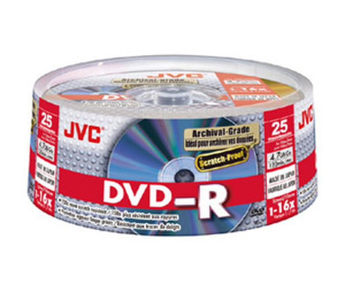 JVC VD-R47HMS25 4.7ГБ DVD-R 25шт чистый DVD