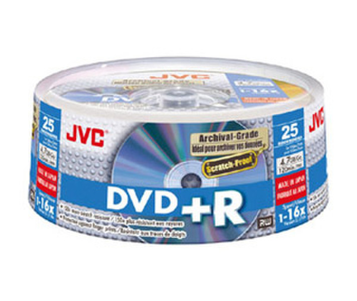 JVC VP-R47HMS25 4.7ГБ DVD+R 25шт чистый DVD