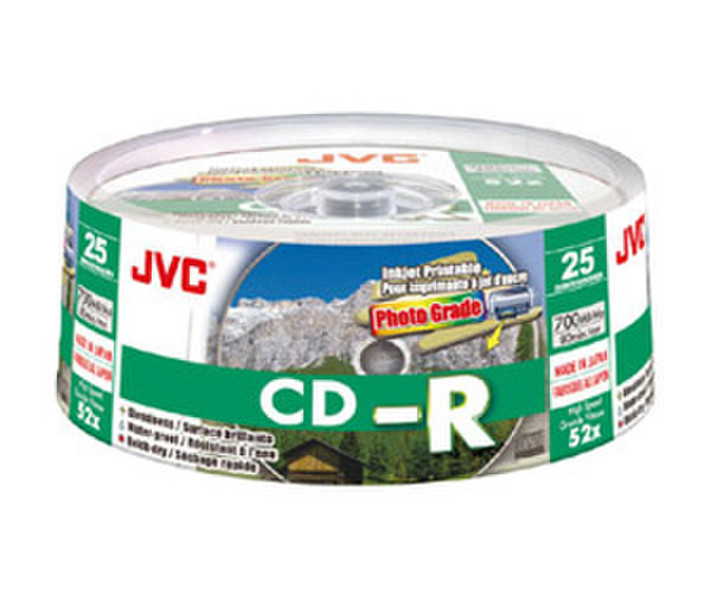 JVC CD-R80HPS25 CD-R 700МБ 25шт чистые CD