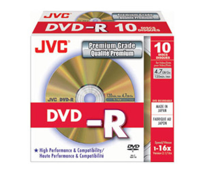 JVC VD-R47HG10 4.7ГБ DVD-R 10шт чистый DVD