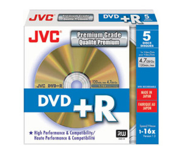 JVC VP-R47HG5 4.7GB DVD+R 5Stück(e) DVD-Rohling