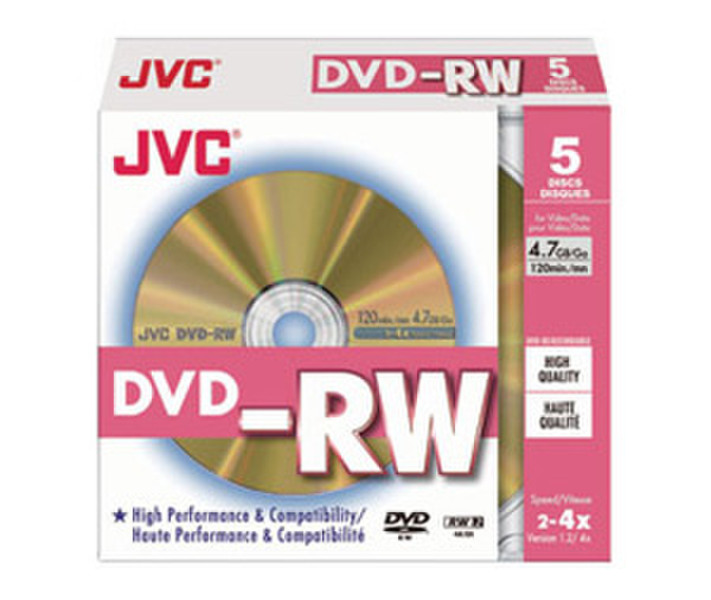 JVC VD-W47HG5 4.7GB DVD-RW 5Stück(e) DVD-Rohling