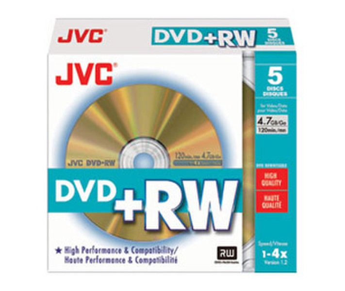 JVC VP-W47HG5 4.7ГБ DVD+RW 5шт чистый DVD