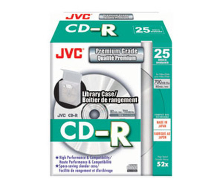 JVC CD-R80HSF25 CD-R 700МБ 25шт чистые CD