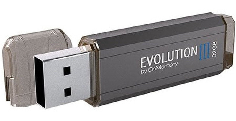 CnMemory Evolution 32GB 32ГБ USB 3.0 (3.1 Gen 1) Type-A Нержавеющая сталь, Прозрачный USB флеш накопитель