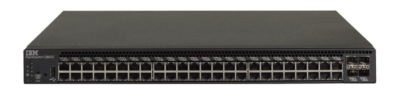 IBM RackSwitch G8052 L2/L3 Gigabit Ethernet (10/100/1000) 1U Черный