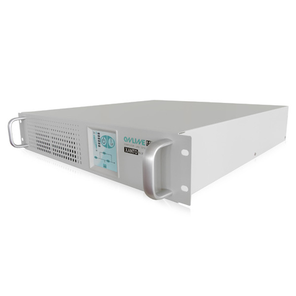 ONLINE USV-Systeme XANTO S 3000R 3000VA 1AC outlet(s) Rackmount Weiß Unterbrechungsfreie Stromversorgung (UPS)