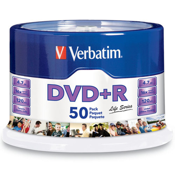 Verbatim DVD+R Life 1.7GB DVD+R 50pc(s)