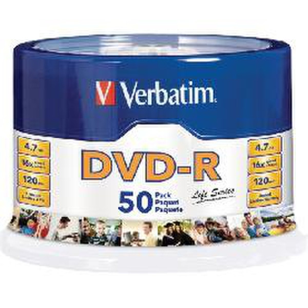 Verbatim DVD-R, 16x, 4.70GB, 50 pcs 4.7GB DVD-R 50Stück(e)