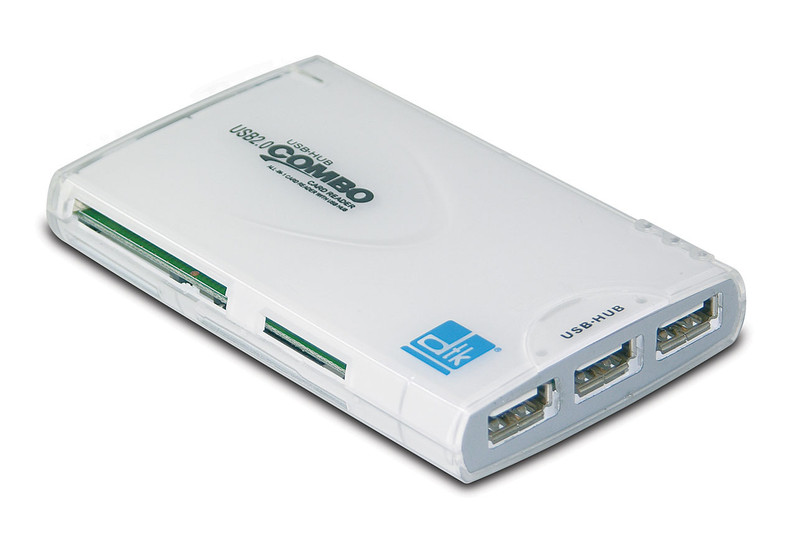 DTK Computer CR-N2108-W USB 2.0 Белый устройство для чтения карт флэш-памяти