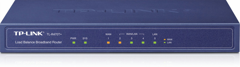 TP-LINK TL-R470T+ Подключение Ethernet Синий проводной маршрутизатор