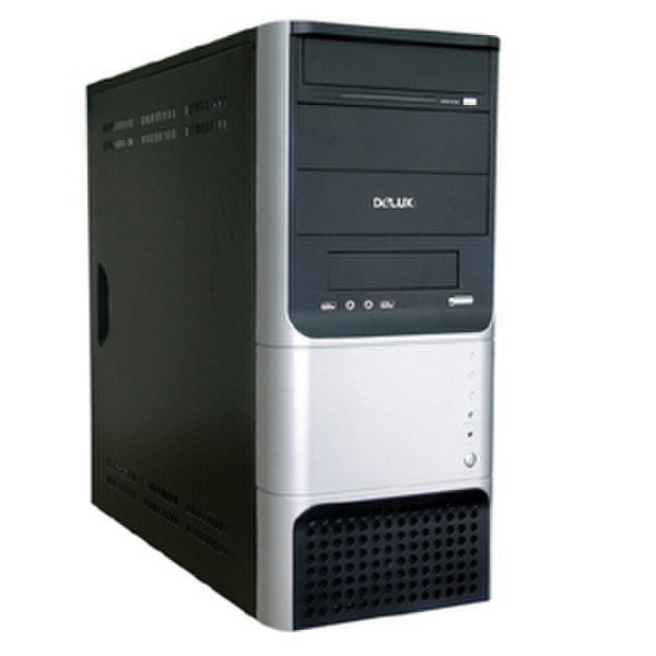 Delux DLC-MD375, black Midi-Tower Black computer case