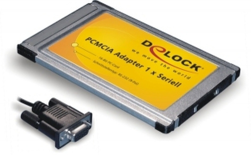 DeLOCK PCMCIA adapter, PC Card to 1 x serial interface cards/adapter