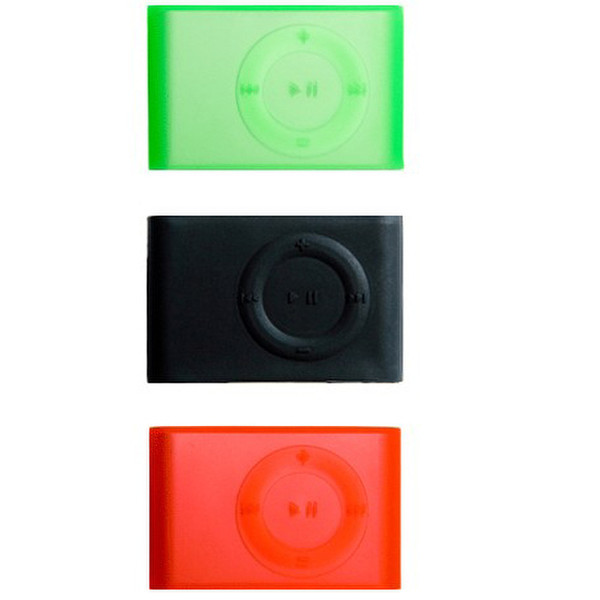 Stylz Skins for iPod Shuffle 2G, Black/Red/Lime