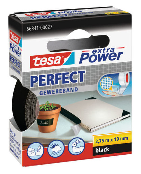 TESA Extra Power 19mmx2.75m 2.75м Черный 1шт канцелярская/офисная лента