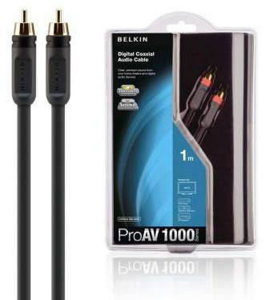 Belkin AV10010QP2M 2m RCA RCA Black coaxial cable