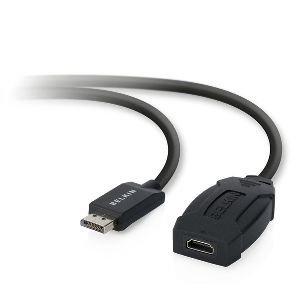 Belkin F2CD004B DisplayPort HDMI Schwarz Videokabel-Adapter
