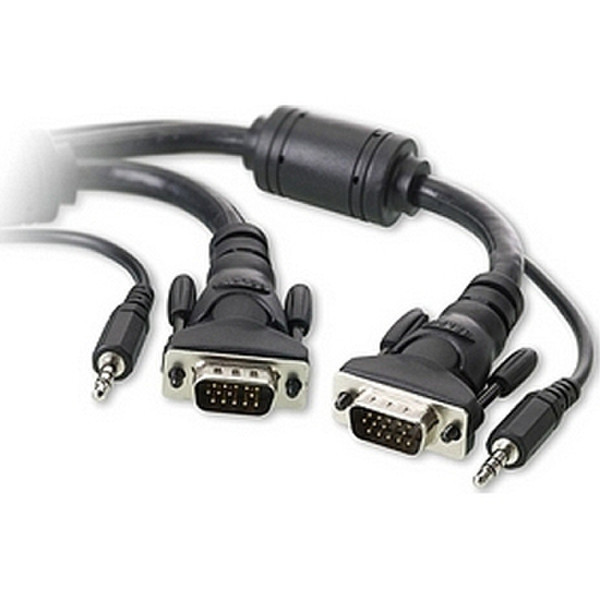 Belkin F3X1982-10 3м VGA (D-Sub) + 3,5 мм VGA (D-Sub) + 3,5 мм Черный VGA кабель