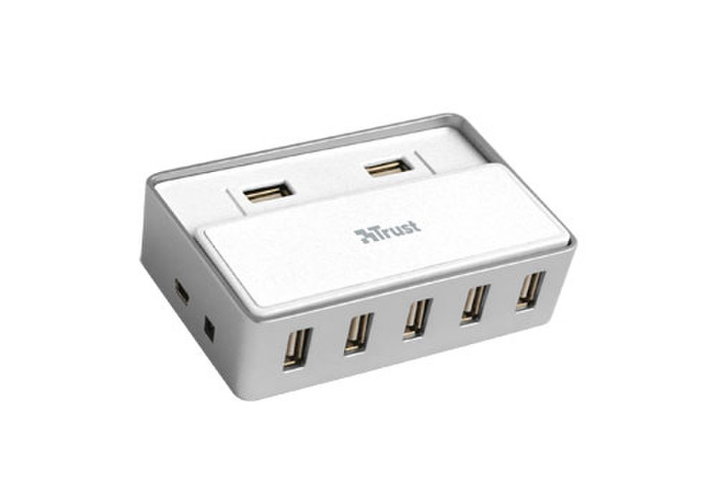 Trust 7-Port SliZe USB 2.0 Hub USB 2.0 480Mbit/s Silver