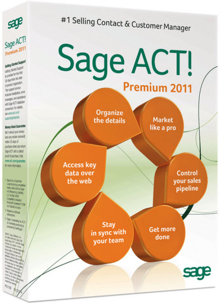 Sage Software ACT! PREMIUM 2011, 4u 4пользов. CRM программа