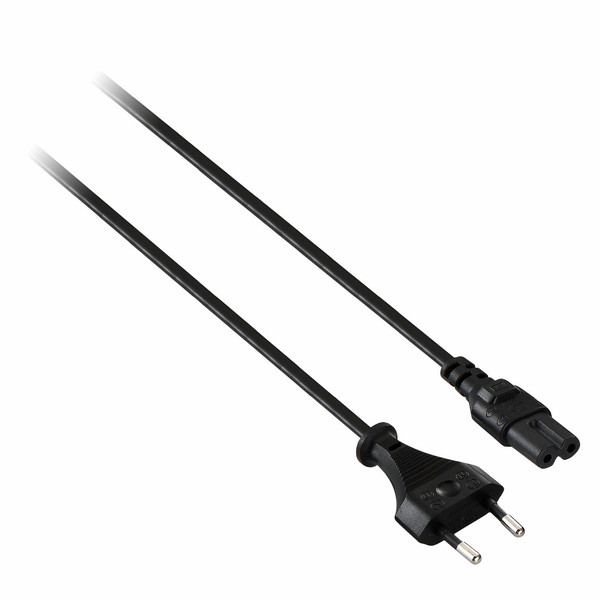 V7 Notebook AC Power Cable EU Plug to IEC-C8 black 2m