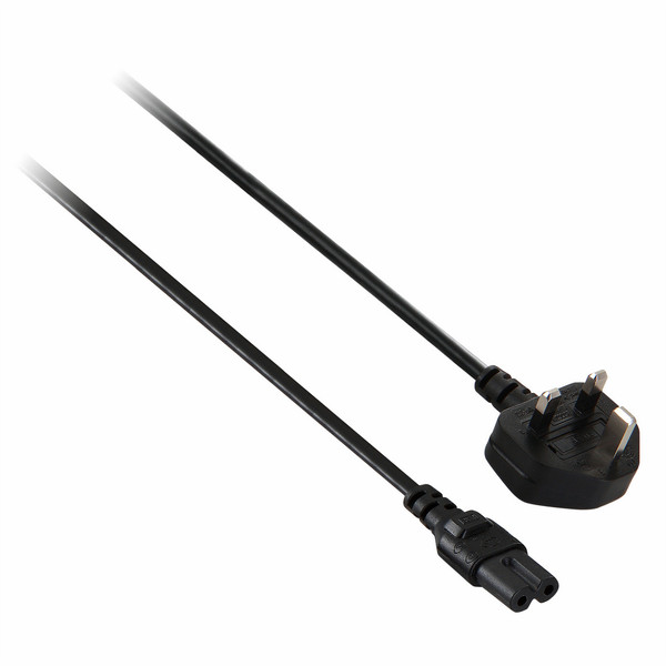 V7 Notebook AC Power Cable UK Plug to IEC-C8 black 2m